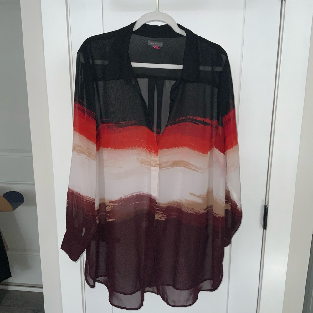 Striped Sheer Blouse